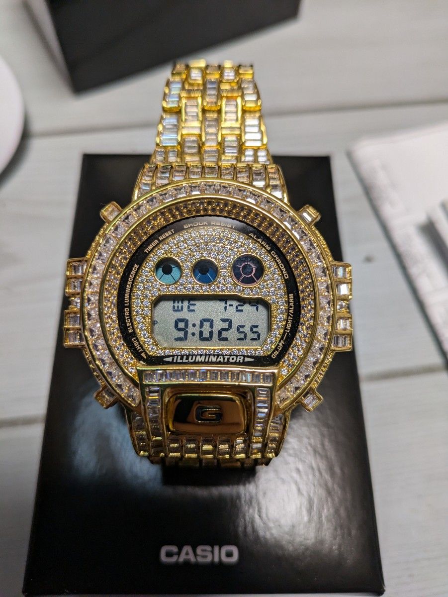 カスタム G-SHOCK Gショック ジーショック DW6900-1 ゴールド