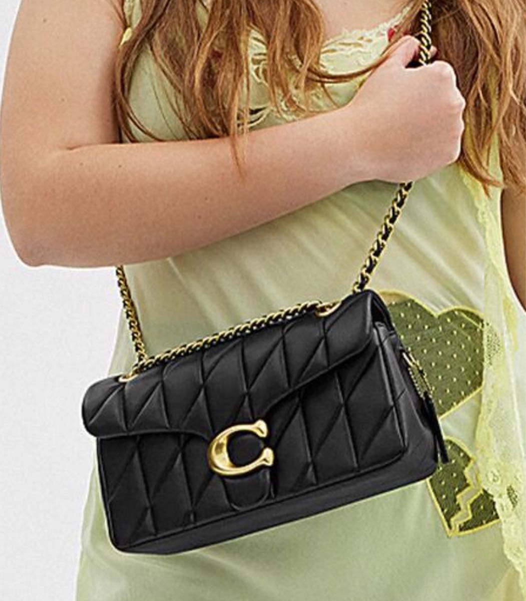 新品coach タビー ショルダー バッグ 26・キルティング ゴールド CP150