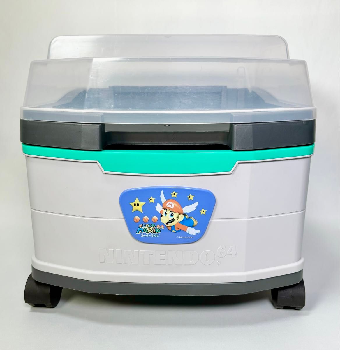 希少品】ニンテンドー64 専用収納ラック マリオロゴ キャスター付