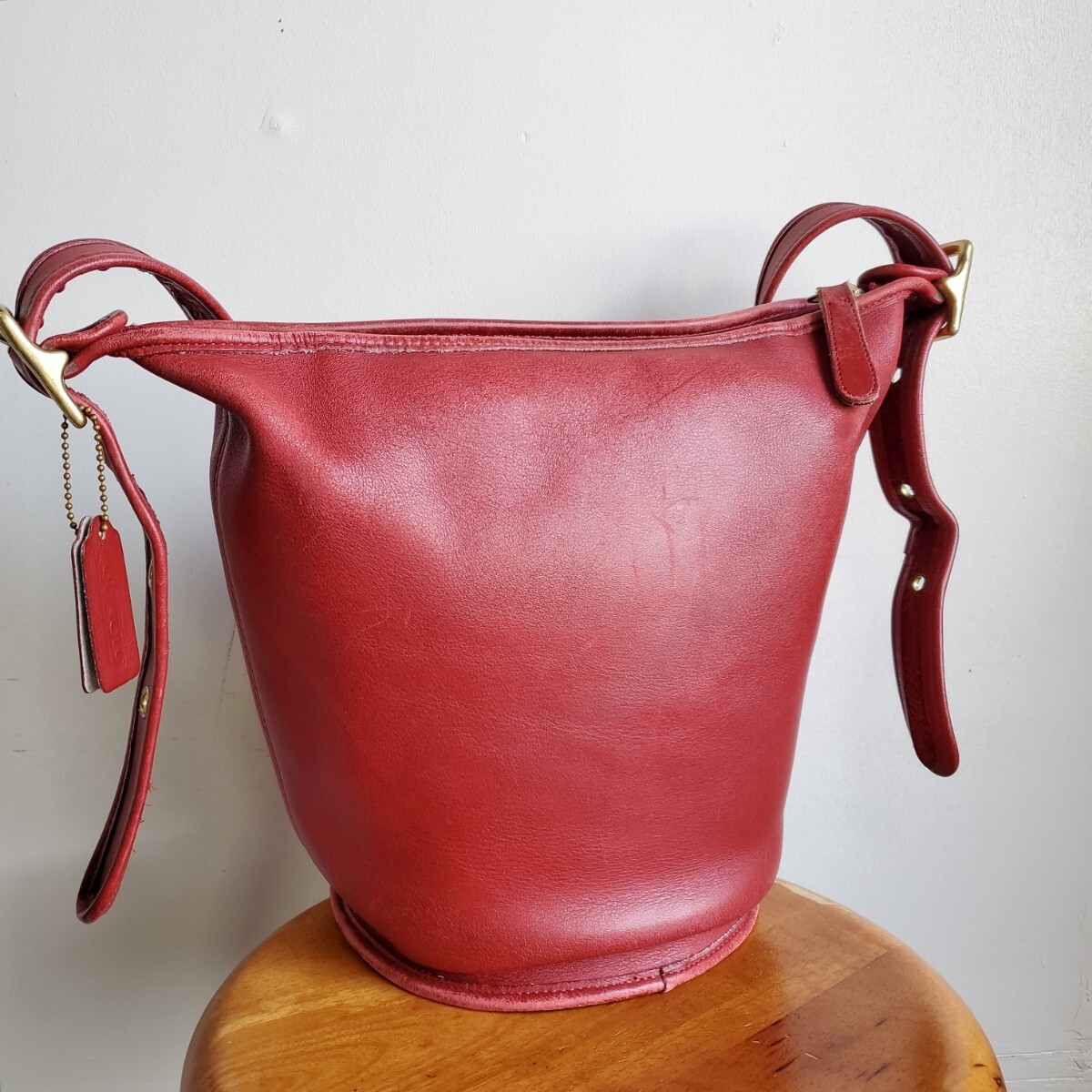 643 90s USA製 オールドコーチ OLD COACH バケツ型 中サイズ