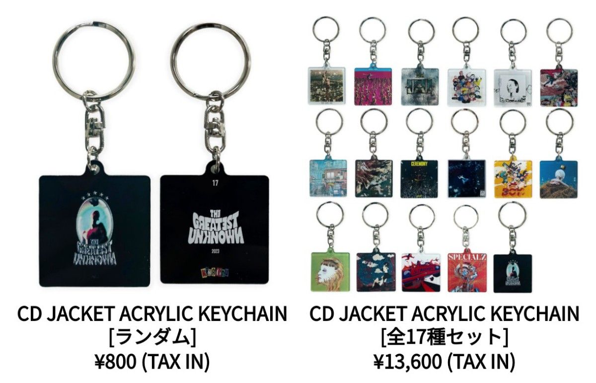 King Gnu CD JACKET ACRYLIC KEYCHAIN キーホルダー ランダム Flash