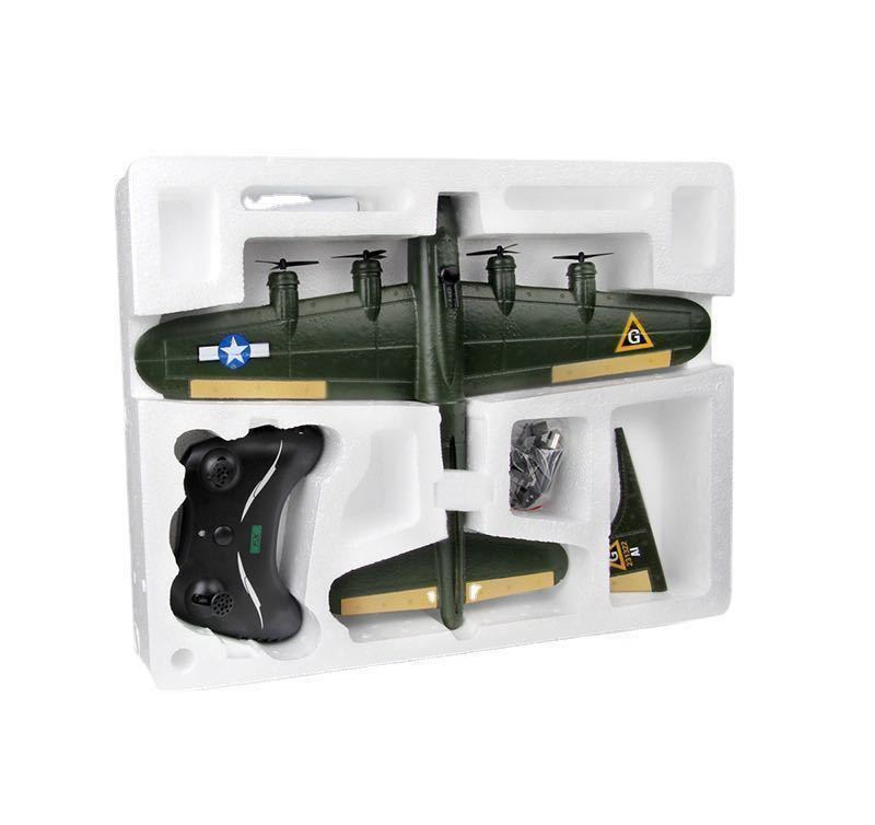 バッテリー2本 B-17戦略爆撃機 ジャイロ付き 2 4G おもちゃ グライダー