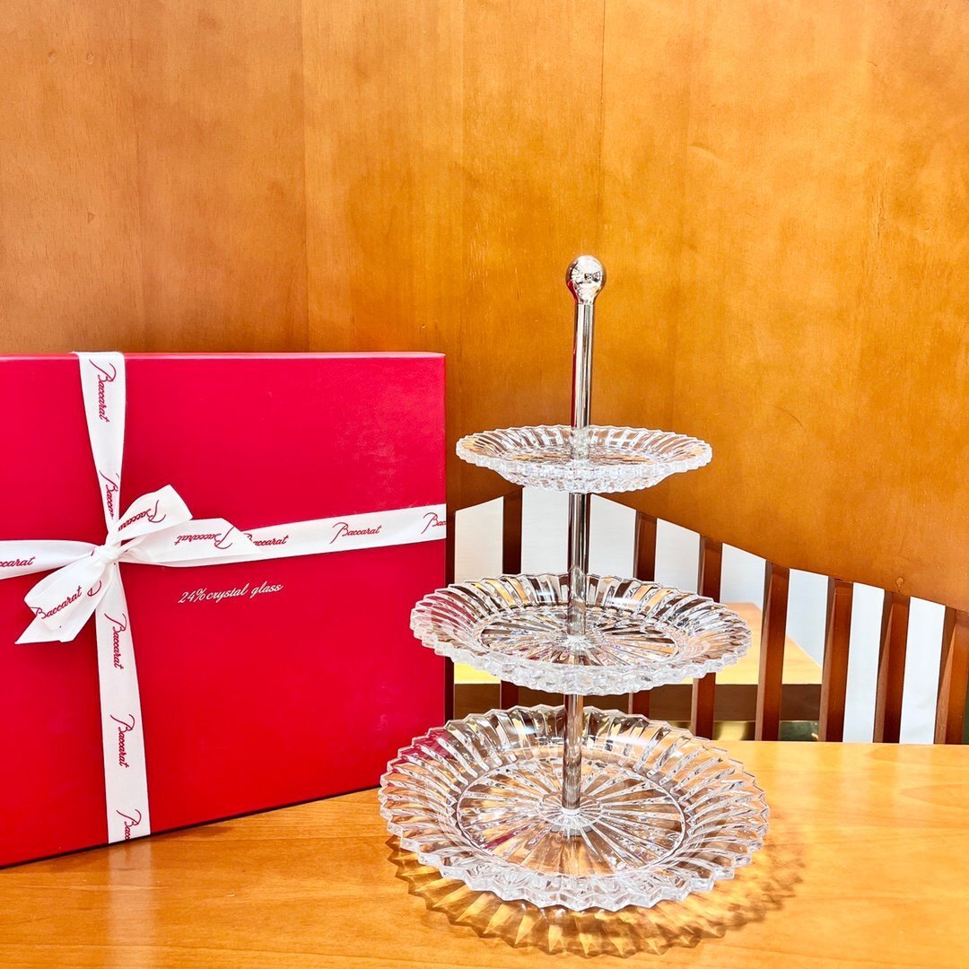 Baccarat バカラ クリスタル プレート（未使用・箱付き） Baccarat