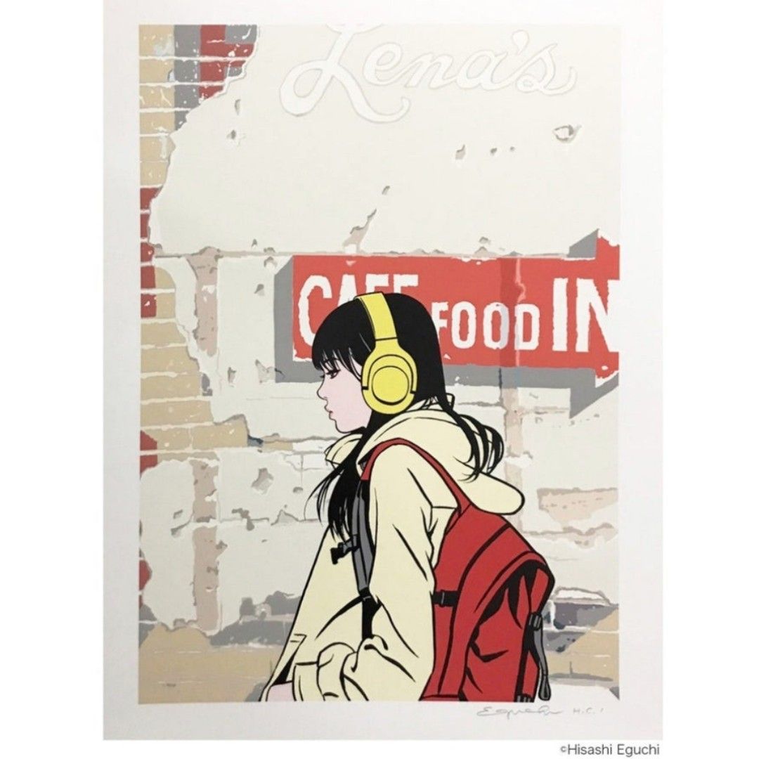 江口寿史 Lena's Caf ED 100 版画 アート シルクスクリーン