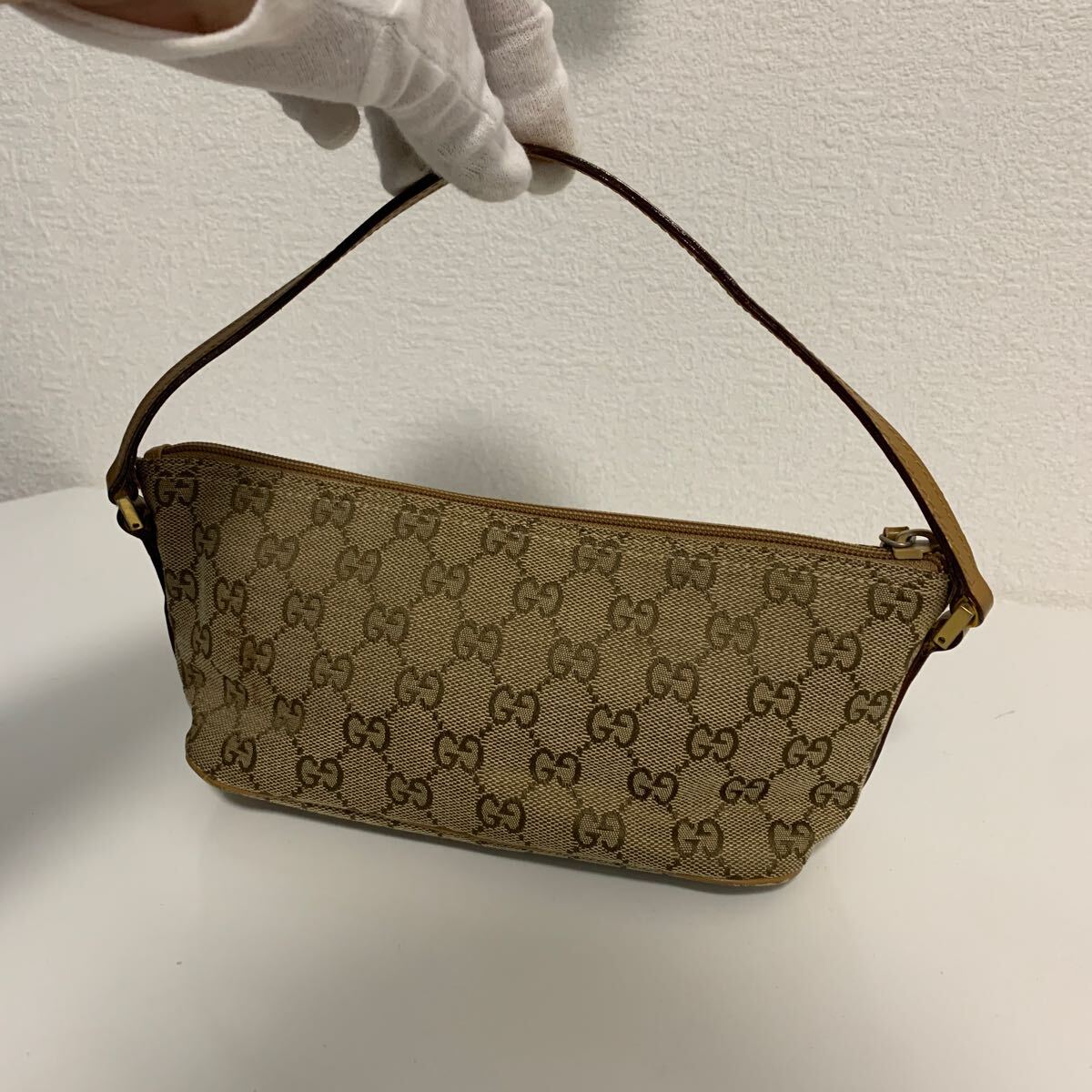 美品 GUCCI 美品 GUCCI グッチ GGキャンバス ミニハンドバッグ