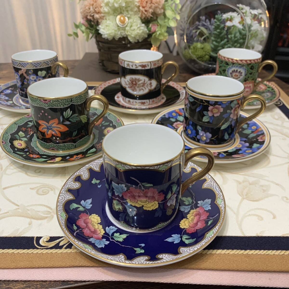 希少 限定生産品 ウェッジウッド デミタスカップ＆ソーサー 6客揃い