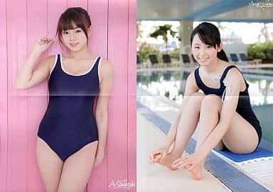 未開封品】 小池里奈＆篠崎愛 リバーシブルお風呂ポスター 水泳