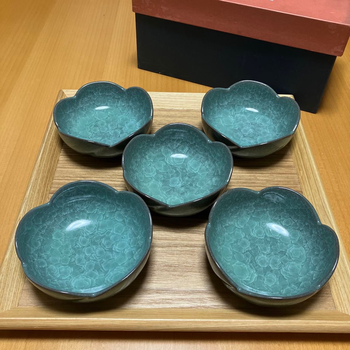 未使用】たち吉 橘吉 九重青磁 氷裂貫入 亀甲 小鉢 5P｜Yahoo!フリマ