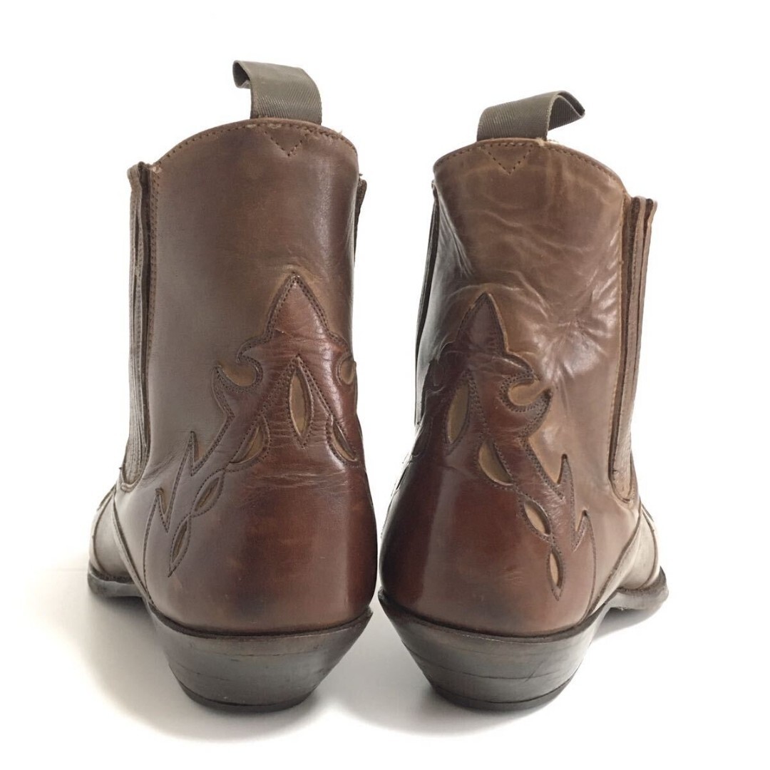 極美品！SANCHO サンチョ スペイン製 ウエスタン 本革 ショートブーツ