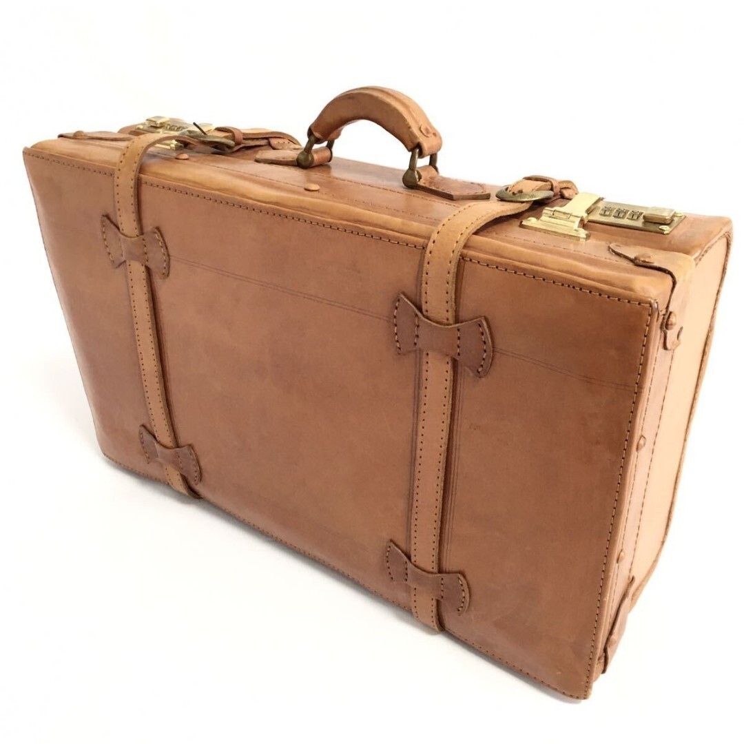 レザーアンティークトランク本革アタッシュケース ビンテージ革