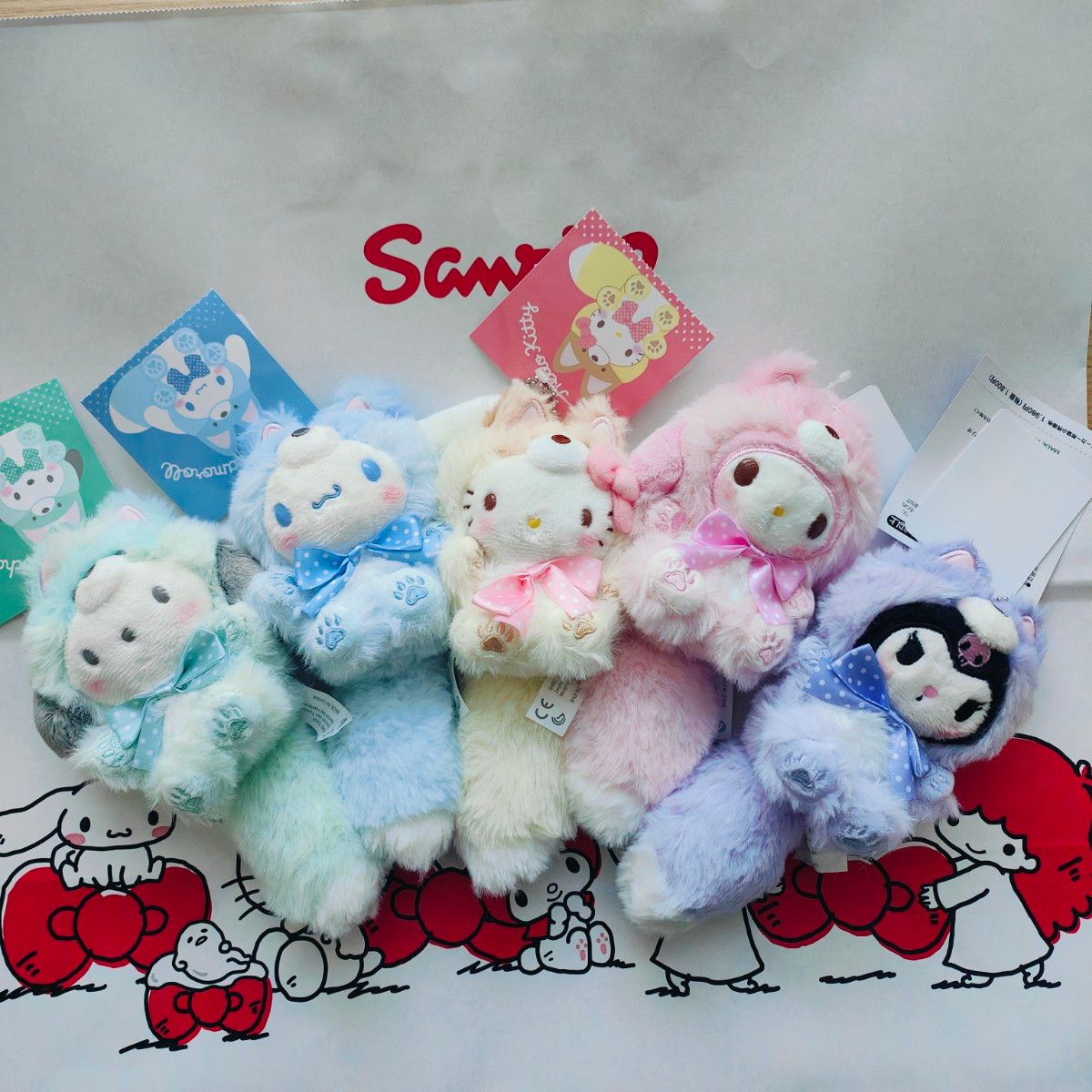 北海道限定 キティ マスコット マイメロディ マスコット キツネ 2点