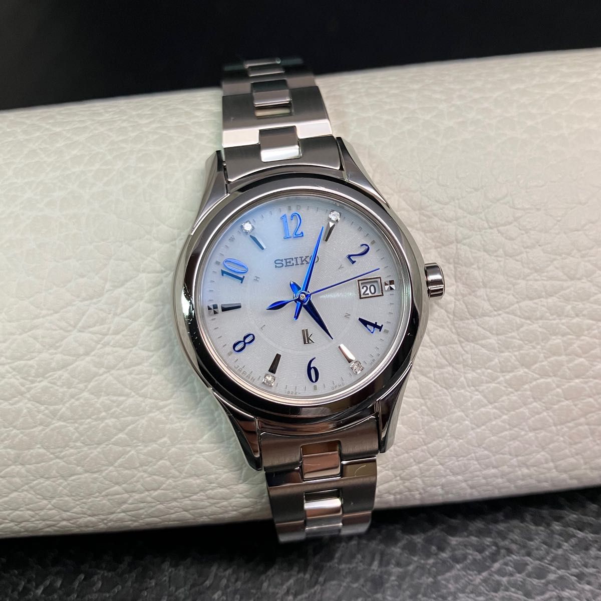 限定 美品 ルキア ダイヤ ソーラー電波 1B22 セイコー レディース