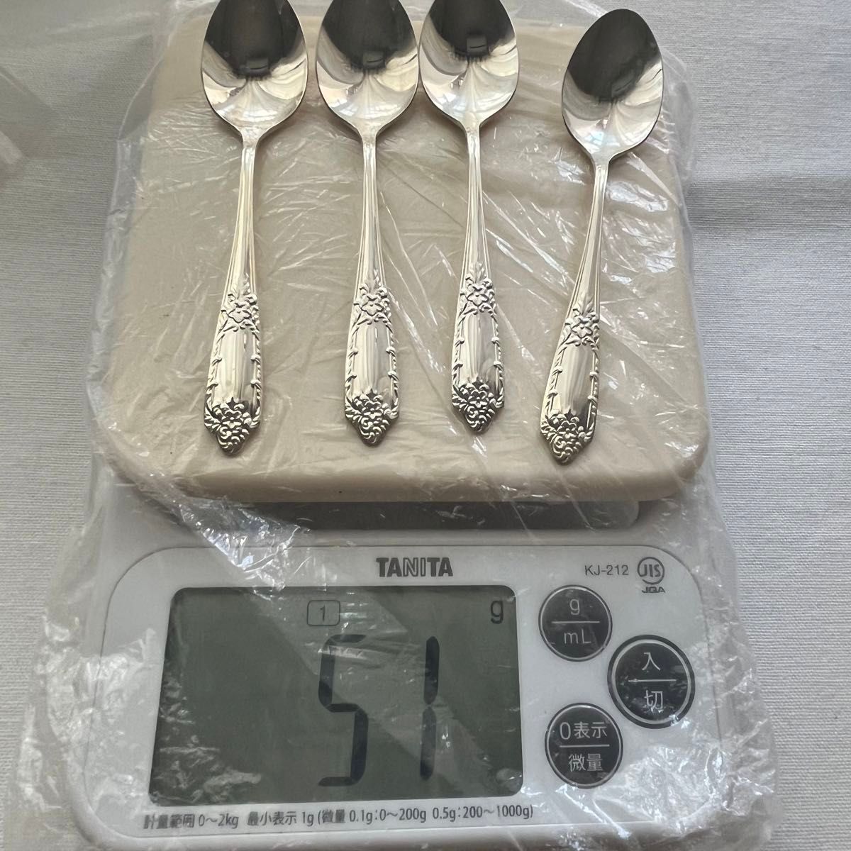 シルバー925 silver925 刻印あり 銀製 スプーン 4本 コーヒースプーン