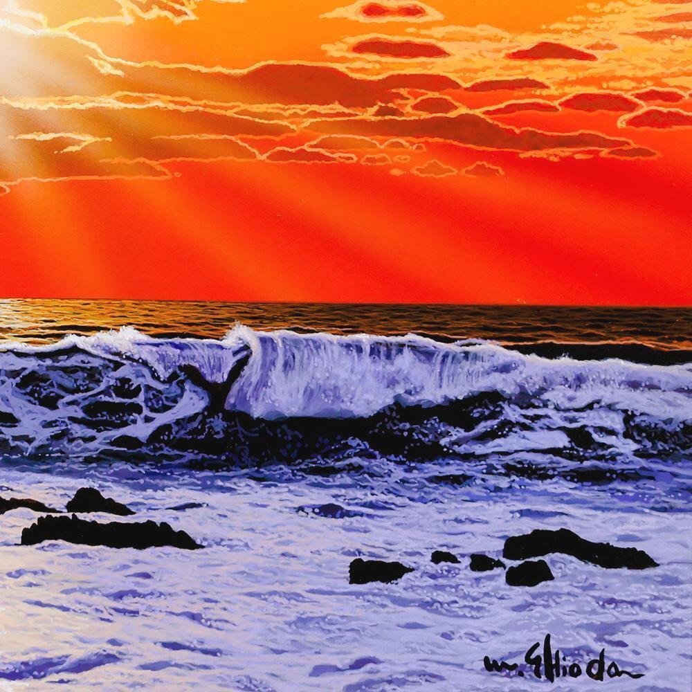 Yahoo!オークション - 【真作】【WISH】塩田満男「朝の情景」油彩 8号