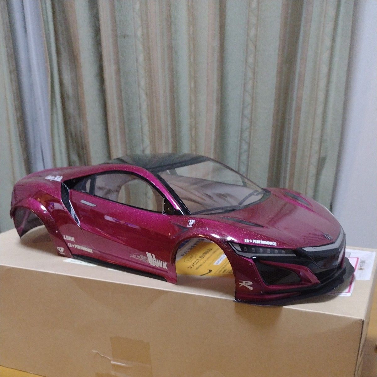 タミヤ NSX ボディ ドリフト ウイング付 ラメ塗装｜Yahoo!フリマ（旧