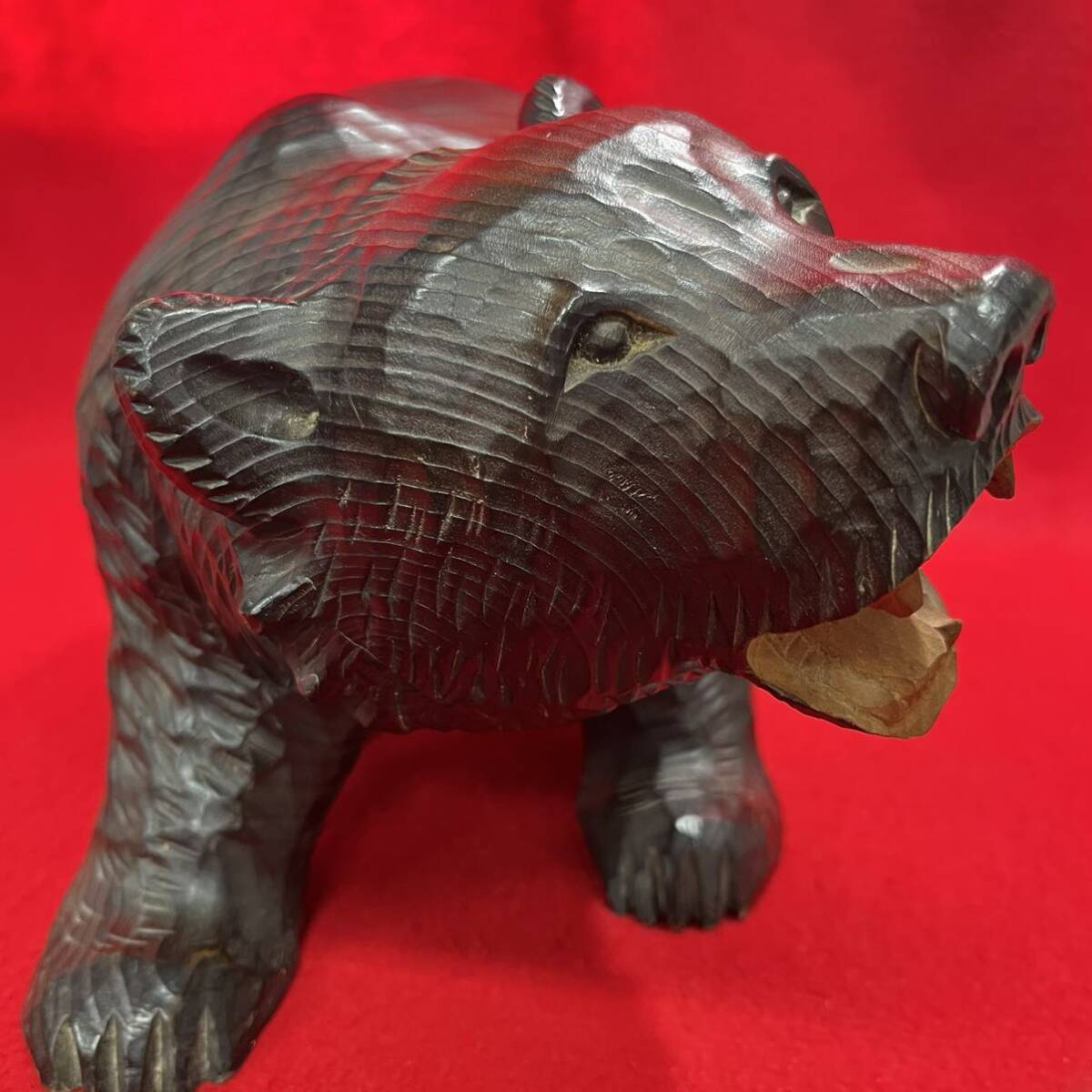 Yahoo!オークション - 希少 作家 梅原作 木彫り 熊 天然木 飾り台付 工