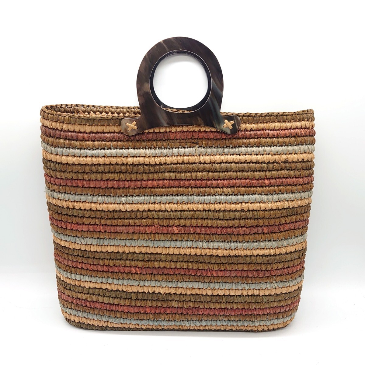 JAMIN PUECH カゴバッグ トートバッグ 本革 スクエア 花柄 JAMIN PUECH