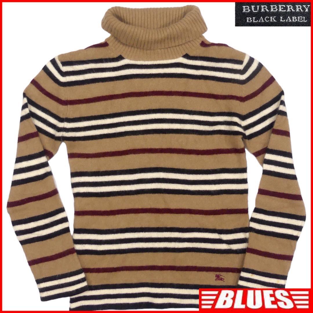 即決 BURBERRY BLACK LABEL メンズ M 廃版 ニット タートルネック