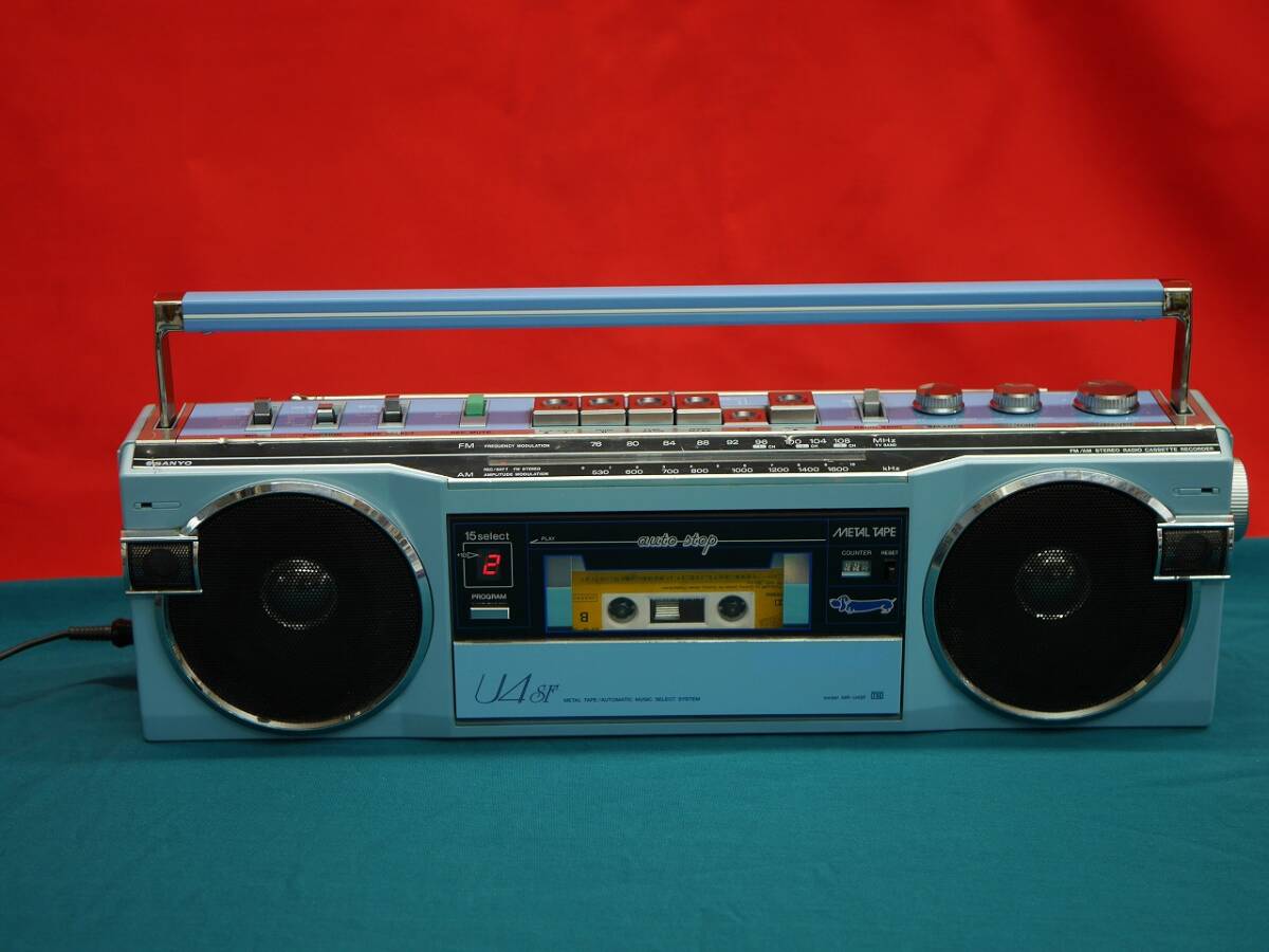 レトロ SANYO ラジオ カセット プレイヤー MR-U4SF 昭和レトロ 三洋
