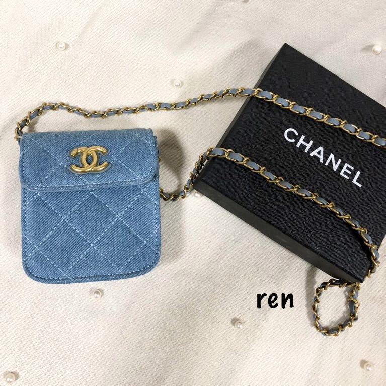 新品 CHANEL シャネル ノベルティ デニム ショルダーバッグ ミニバッグ