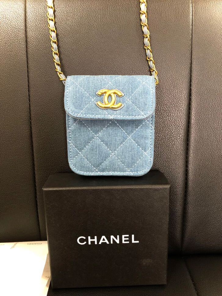 新品 CHANEL シャネル ノベルティ デニム ショルダーバッグ ミニバッグ