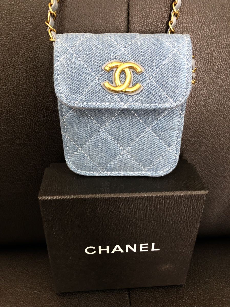 新品 CHANEL シャネル ノベルティ デニム ショルダーバッグ ミニバッグ