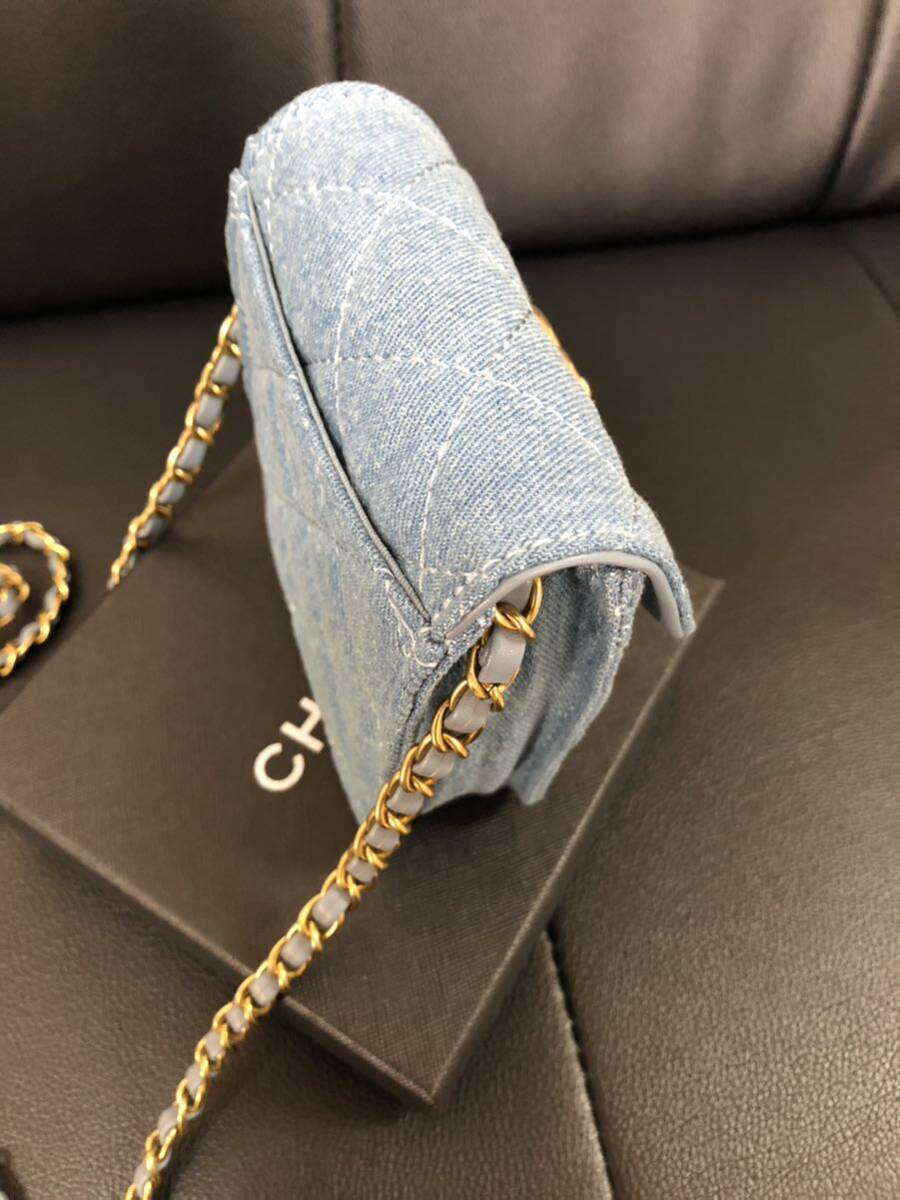 新品 CHANEL シャネル ノベルティ デニム ショルダーバッグ ミニバッグ