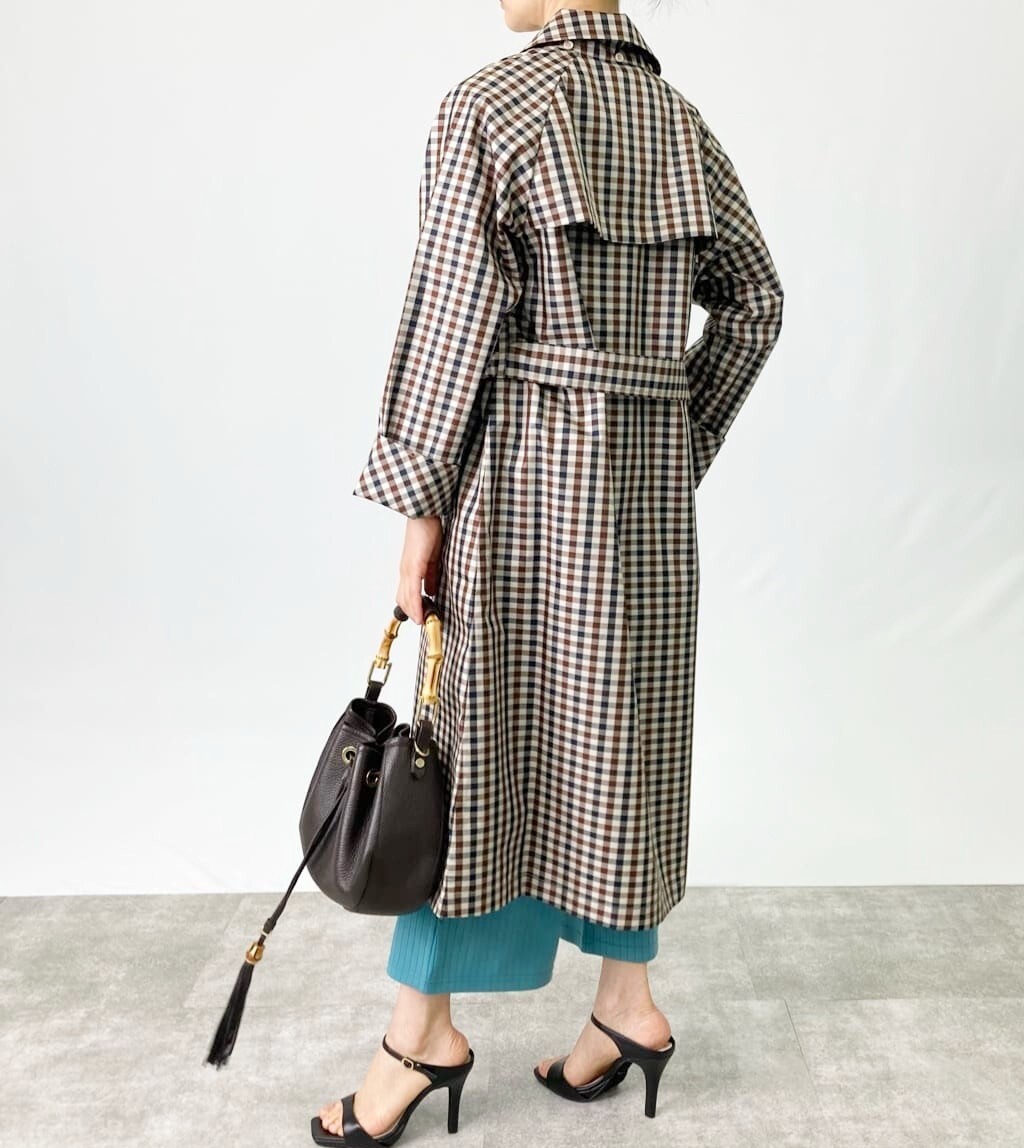 新品 アクアスキュータム 定価29700円 収納袋付 ガンクラブチェック柄