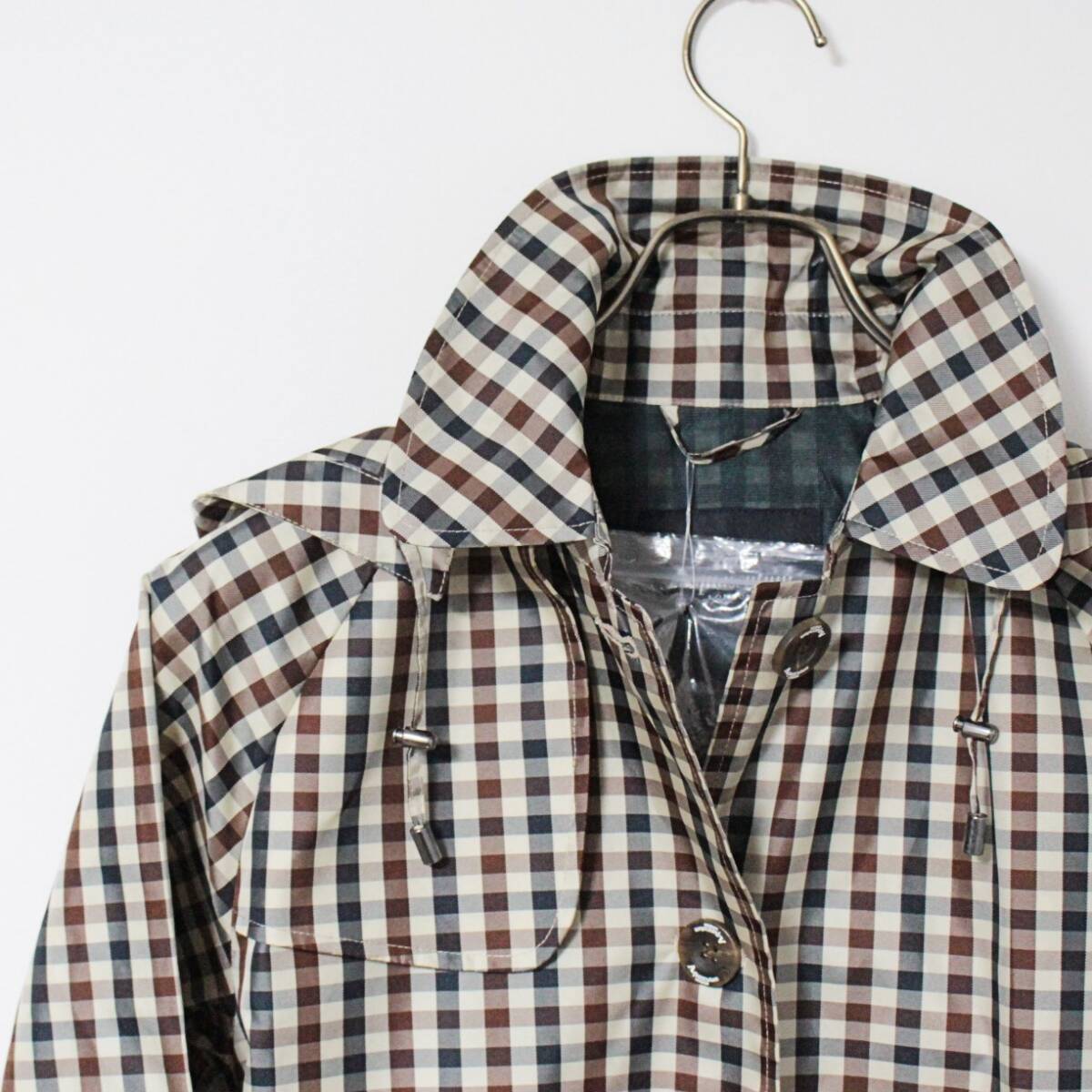 新品 アクアスキュータム 定価29700円 収納袋付 ガンクラブチェック柄