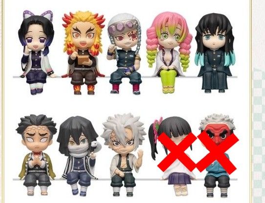 座る 鬼滅の刃 柱 9人 セット フィギュア ミニフィギュア 鬼滅の刃