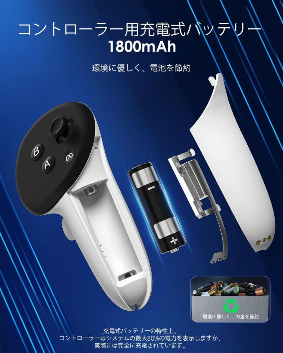 高速充電ドック Meta Quest 3用 アクセサリ 充電ステーション 充電器