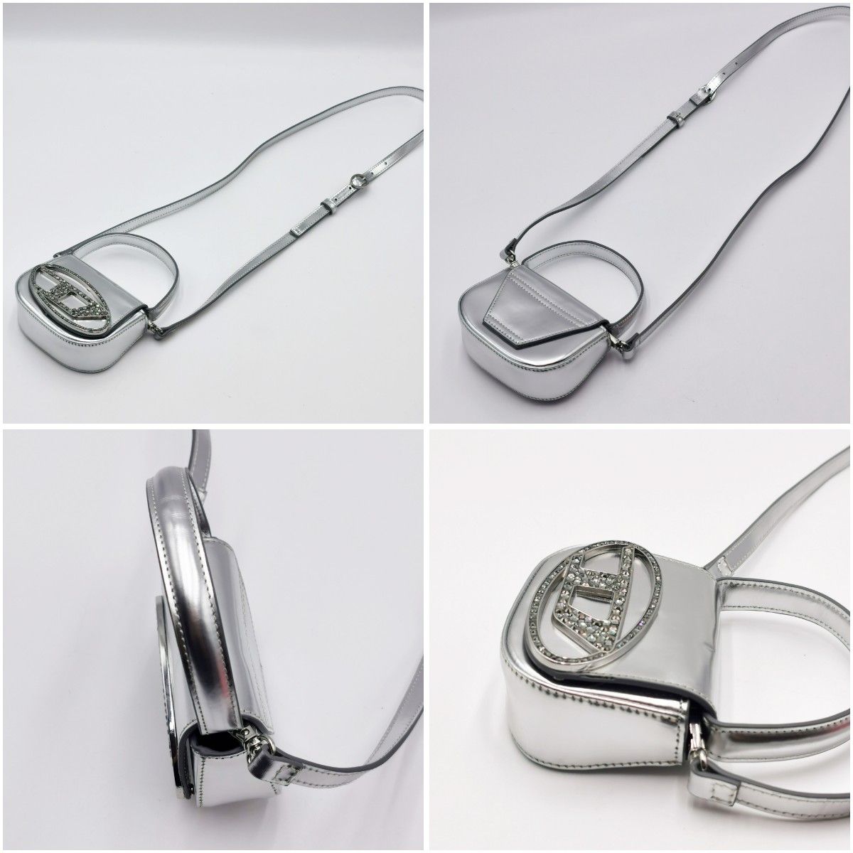 正規品 極美品 DIESEL ディーゼル ショルダーバッグ シルバー 1DR 保存