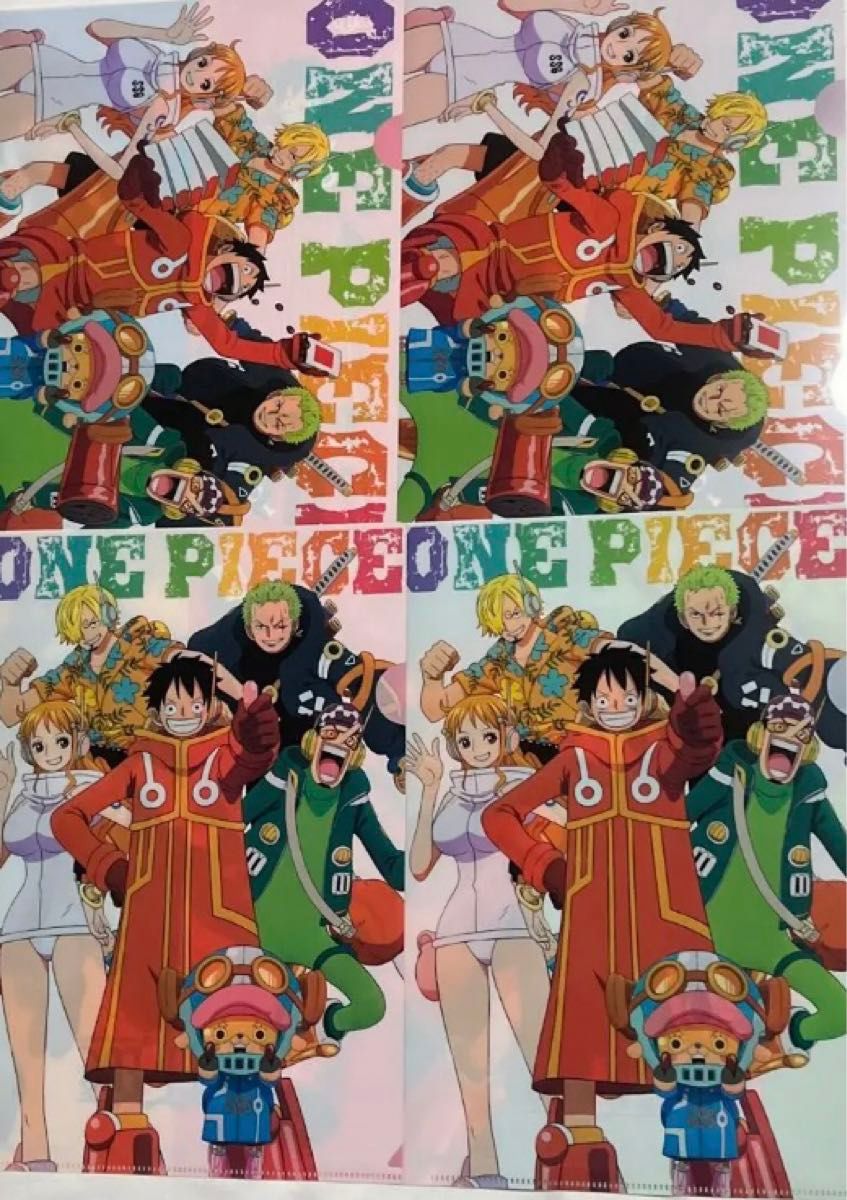 ワンピース ONE PIECE A4 クリアファイル 全4種 セット 明治 meiji