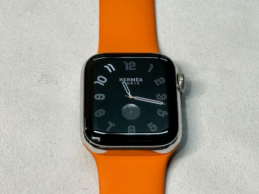即決 Apple watch エルメス オレンジバンド シリーズ4 アップル