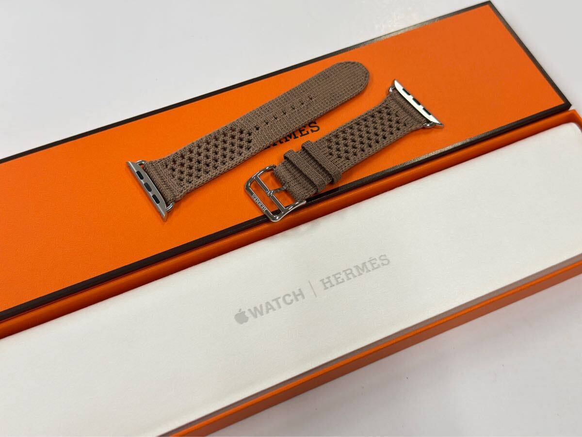 即決 未使用 希少 Apple Watch Hermes トリコ 45mm 44mm シンプル