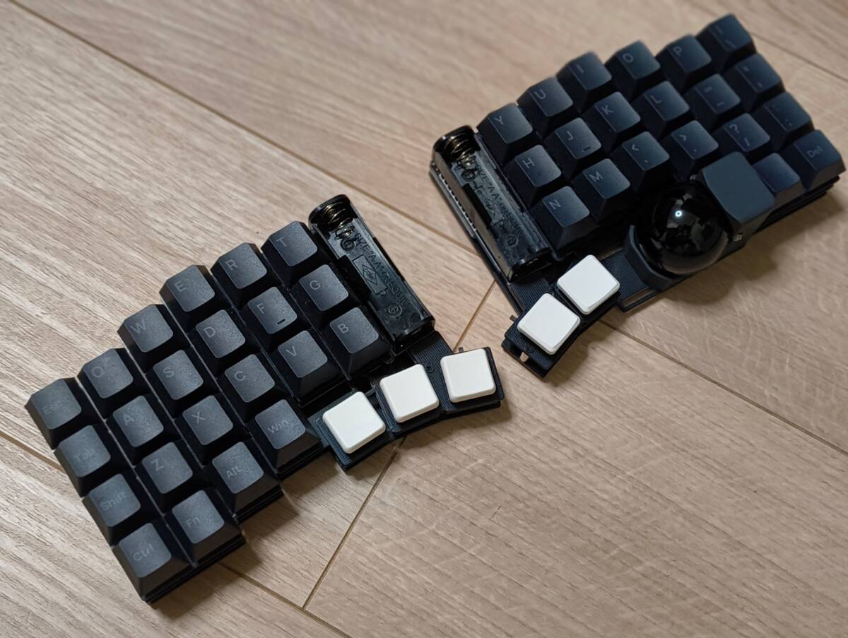 Yahoo!オークション - torabo-tsuki (M) トラックボール付き無線分割キ