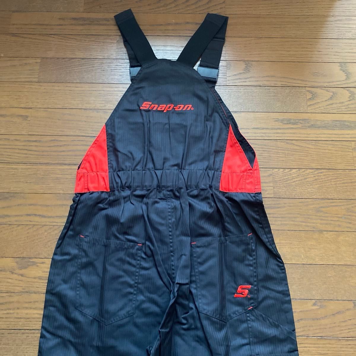 snap-on スナップオン サロペット ヘリンボーン 前胸/後ロゴ刺繍