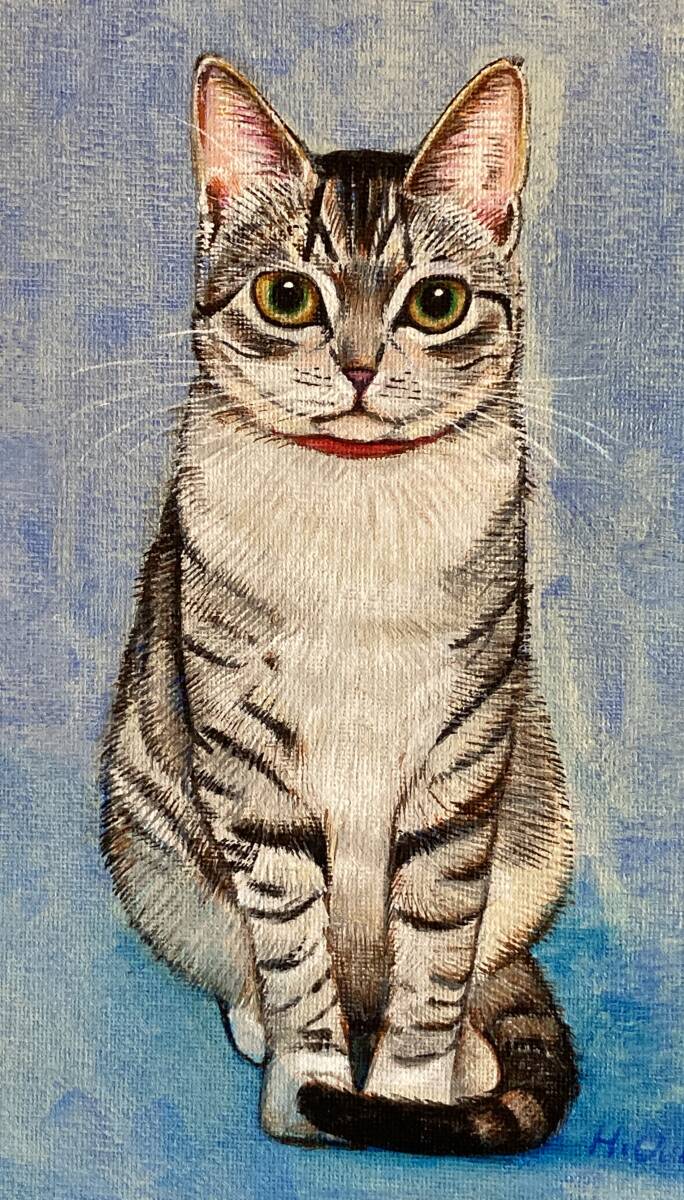 油絵 菅家令子 絵 絵画 インテリア F6-071019 猫たち 油絵 菅家令子 絵