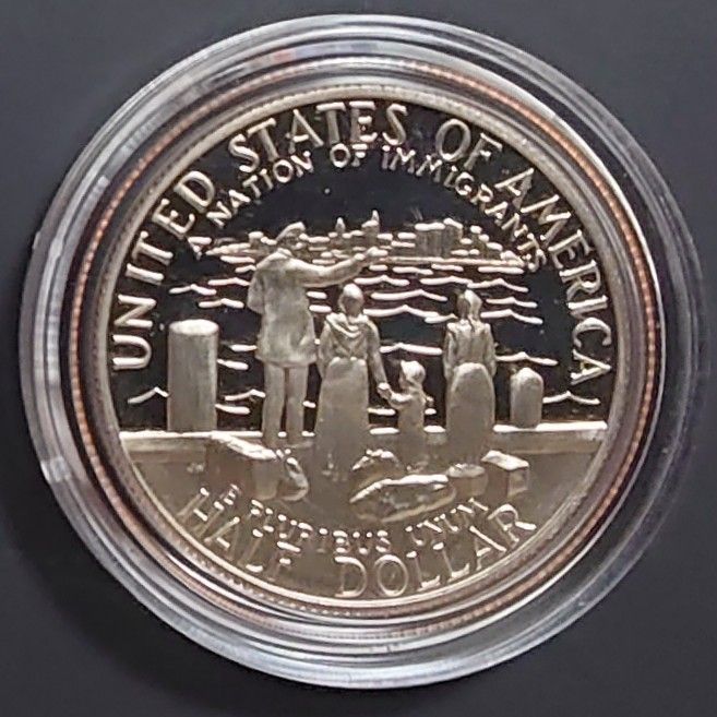 1986年アメリカ銀貨 自由の女神 リバティ1ドル記念銀貨＋ハーフダラー