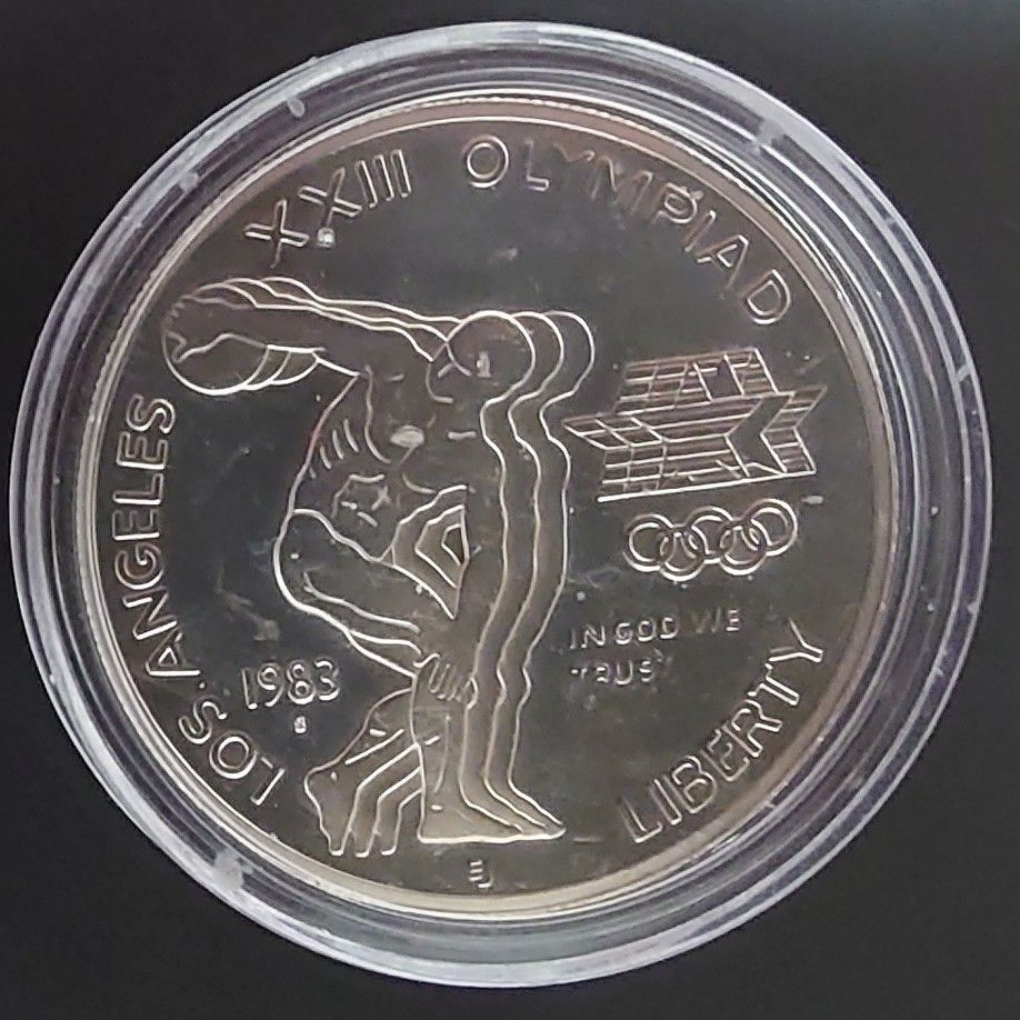 1983年 アメリカ銀貨 1ドル ロサンゼルスオリンピック記念銀貨 SV900