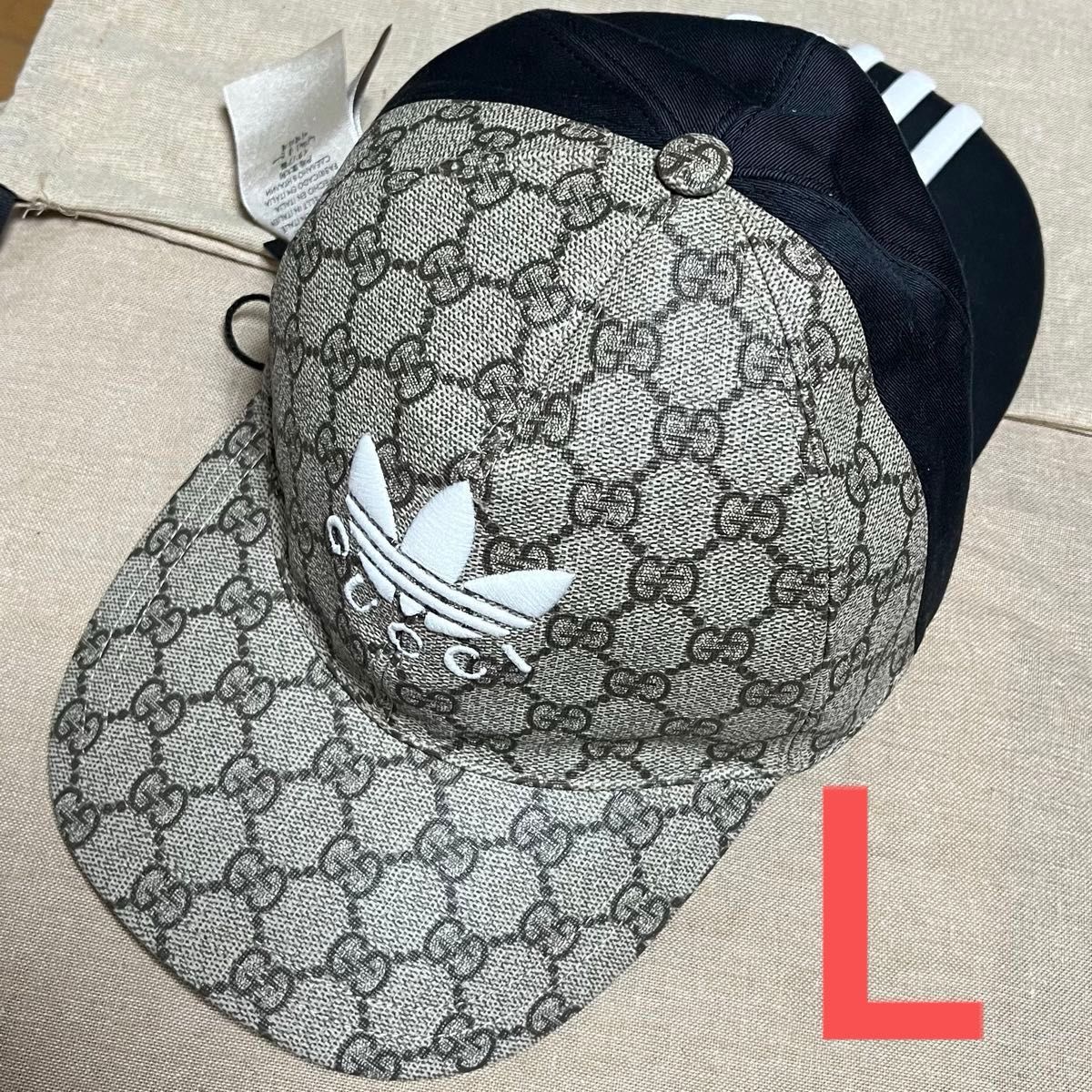 gucci adidas ダブルサイドキャップ GG アディダス グッチ L 新品正規
