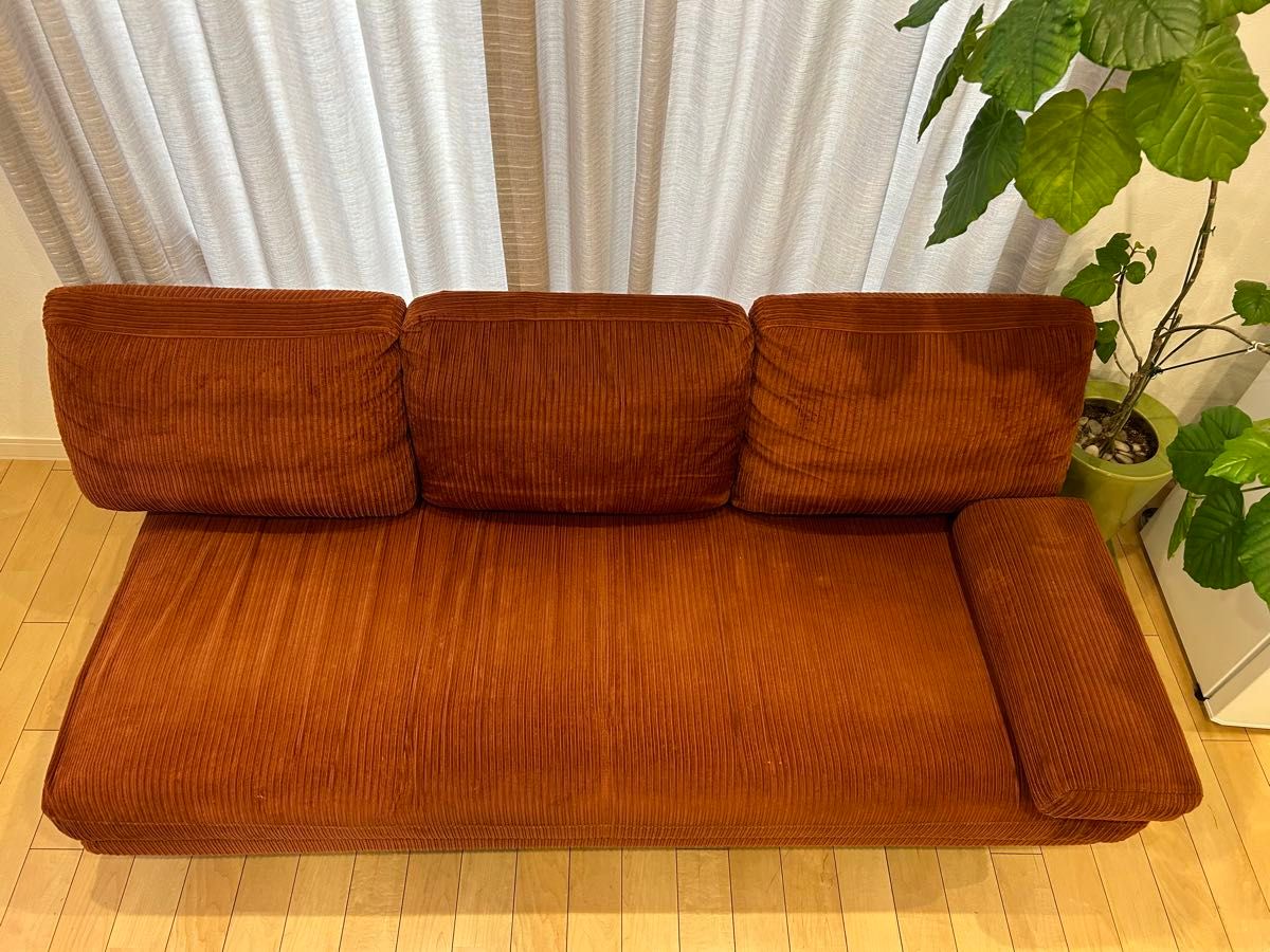 unico ソファ+アームクッション GRIFU カバーリングソファ テラコッタ