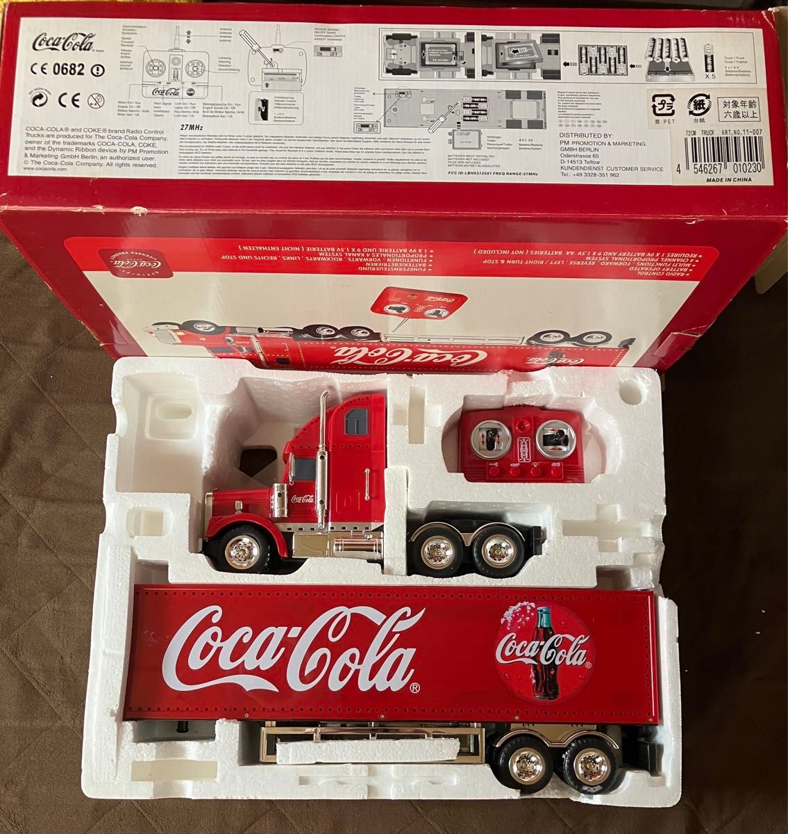 コカ・コーラ〉ラジコン トラックトレーラー【Coca Cola】当時物