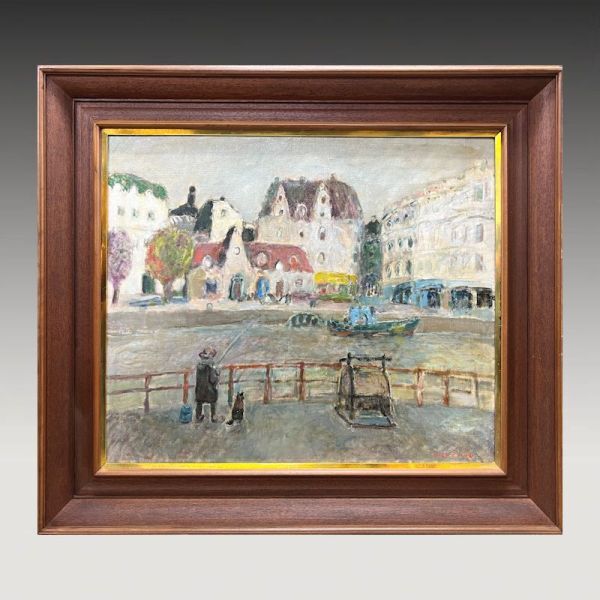 角浩「星空（ドンキホーテの幻想）」油彩 油絵 真作 風景 油彩画 真作保証