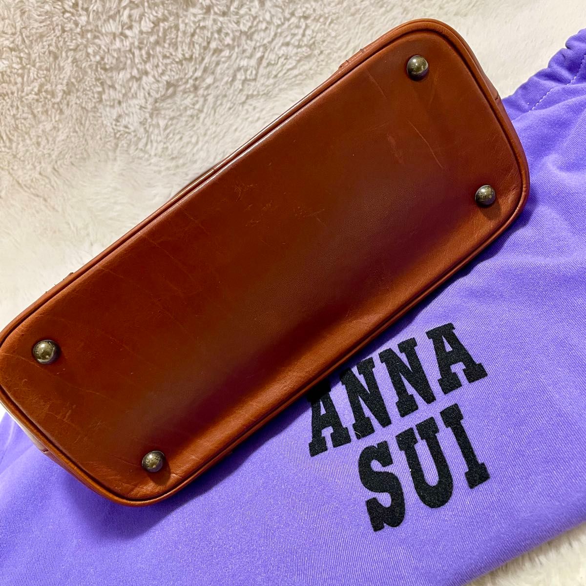 ANNA SUI アナスイ ドクターズバッグ レザー ハンドバッグ バタフライ