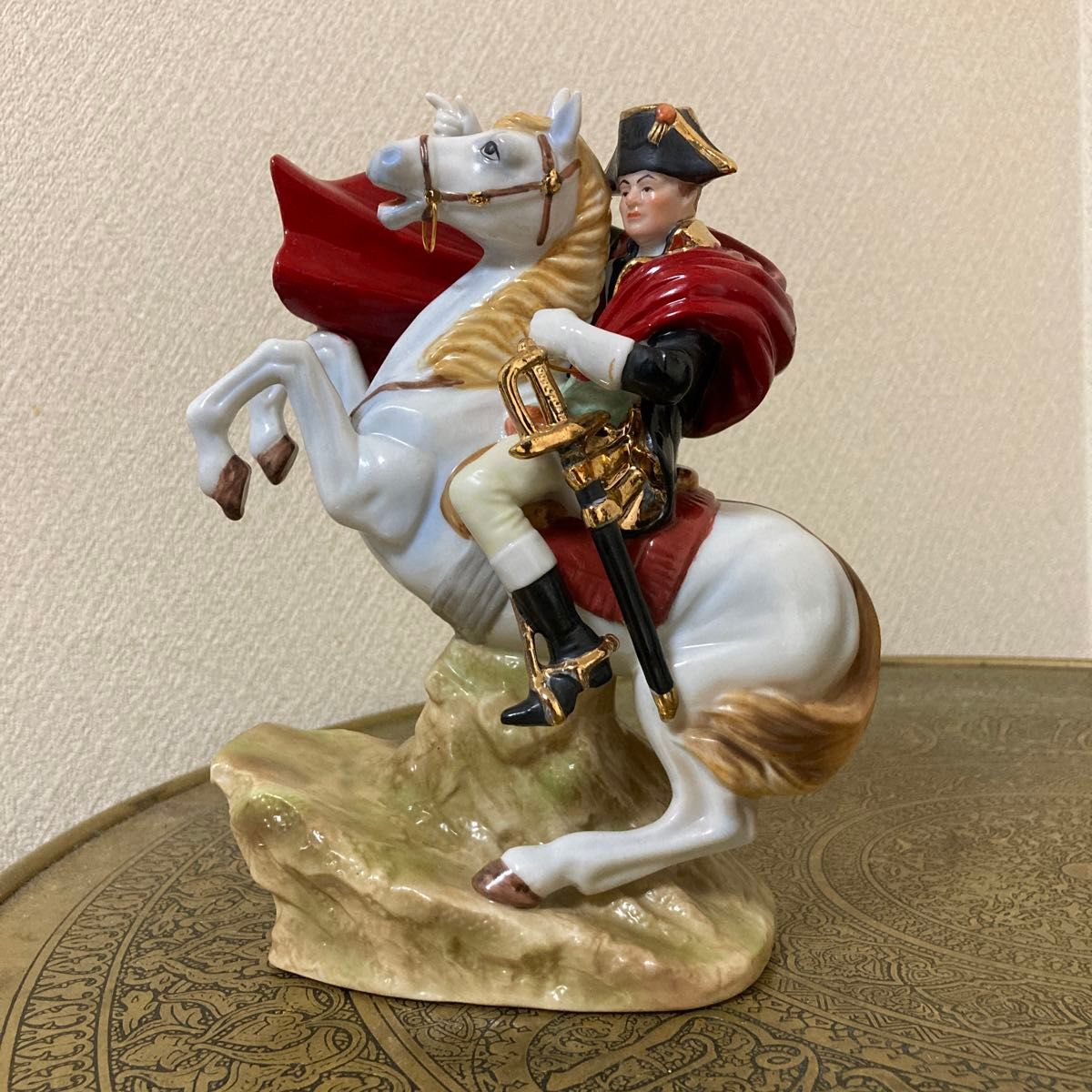 加藤工芸 ナポレオン 陶器置物 ビンテージ フィギュリン〈検 リヤドロ