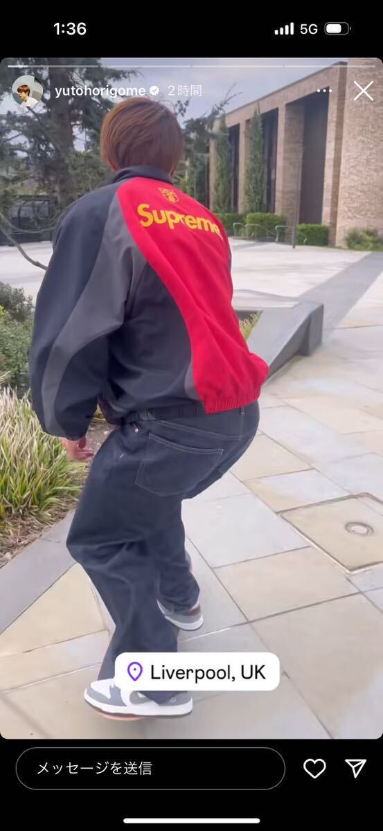 新品】 M 堀米雄斗着用 24FW Supreme S Logo Track Jacket Black