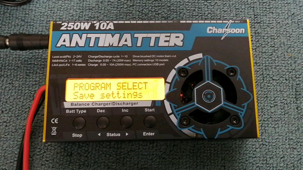 ミニ四駆 充電器 ANTIMATTER 10A 250W モーター慣らし 導通確認済