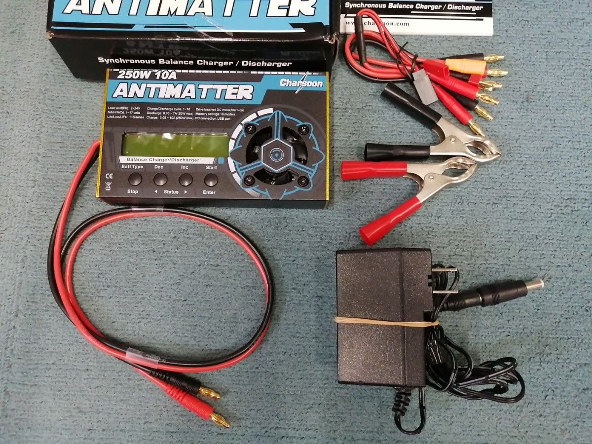 ミニ四駆 充電器 ANTIMATTER 10A 250W モーター慣らし 導通確認済