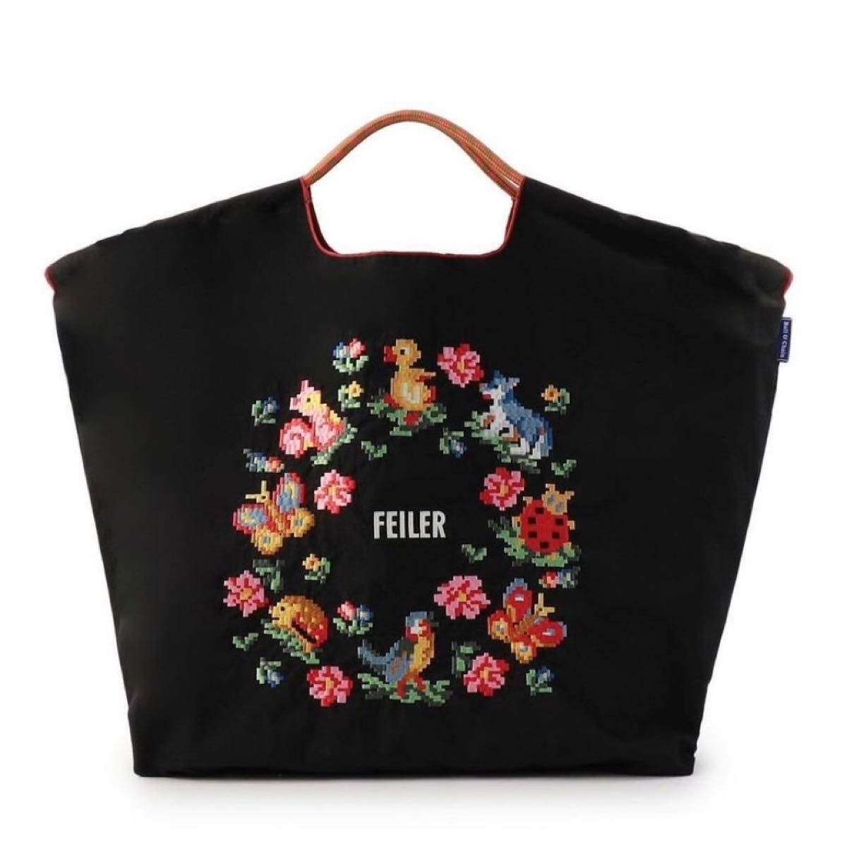 フェイラー FEILER ハイジ ボールアンドチェーン トートバッグ M L 黒